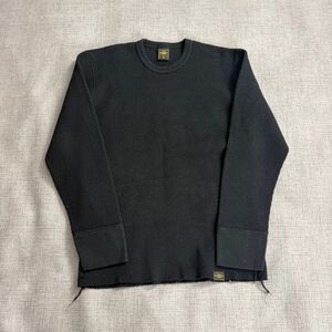 Vintage Iron Heart Heavy Thermal Shirt Men's M Black Made in Japan